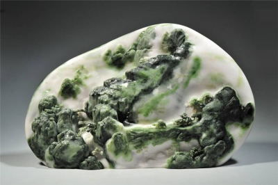 玉石雕刻师王志亚侯庆军独山玉精品《云烟入画》