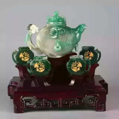 玉雕师刘品独山玉和田玉器皿欣赏