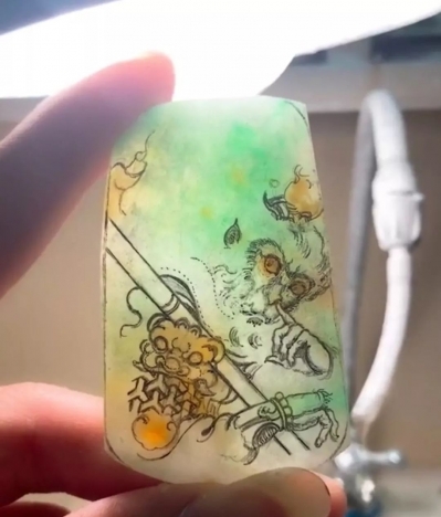 玉雕画稿都如此震撼！成品不会差到哪里去~