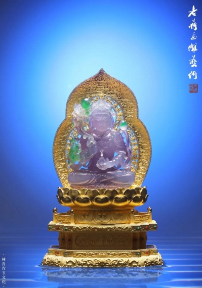 老蒋——翡翠月光菩萨玉雕作品赏