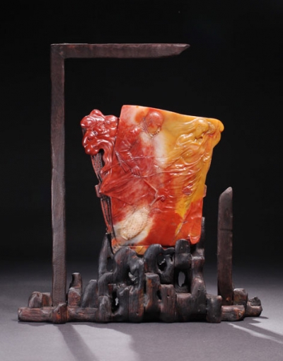 何马寿山石作品《超乎象外》