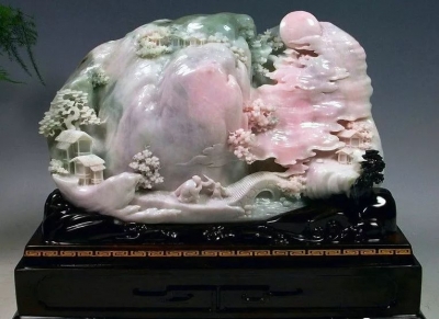 魏家雪,张永波独山玉旭日东升