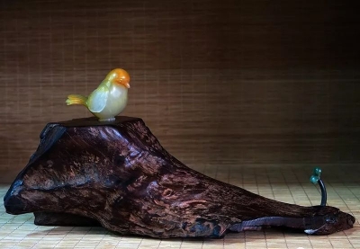 侯晓平黄河石小小鸟（两件套）