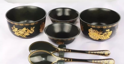 张小巧,杨秀文,张守和田玉顺错金碗（七件套）