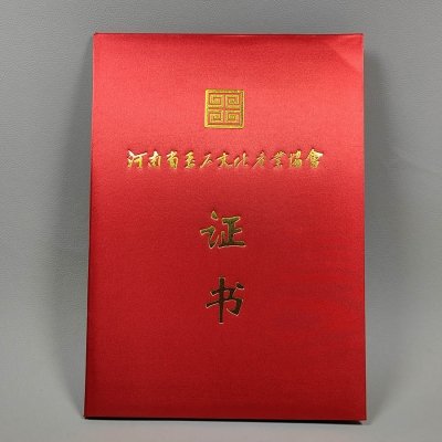河南省玉石雕刻艺术大师孙三荣誉证书
