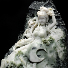 独山玉精品摆件自古江南多才女