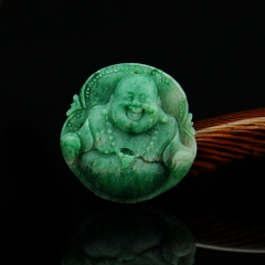 天蓝独玉笑佛