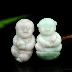俏色粉红金童玉女