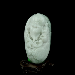 独玉寿星把件