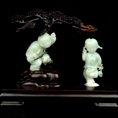 独山玉童子系列快乐的童年