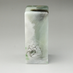 透水独玉素面印章
