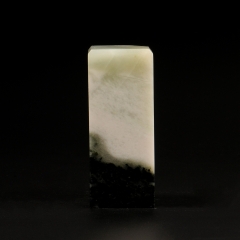 透水白独玉素面印章