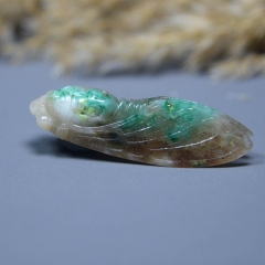 独山玉天蓝糖色玉蝉一鸣惊人玉佩