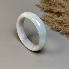独山玉浅粉色冰雪之恋扁条手镯平安玉镯 58mm