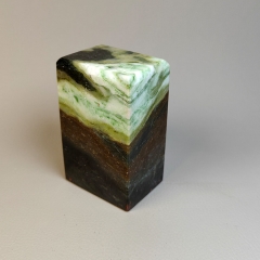 独山玉意境多彩方章玉印章雅石情趣玉章