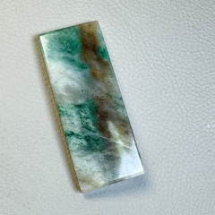 独山玉多彩油画般意境玉牌平安无事方牌