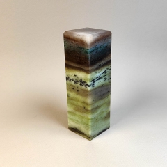 独山玉多彩方章意境印章方方正正玉章