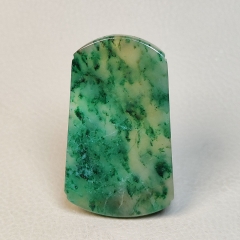 独山玉糖色天蓝天然意境玉牌方牌