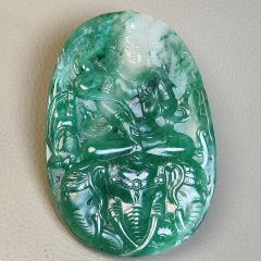 收藏级南阳独山玉白天蓝观音普贤菩萨