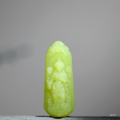 新疆若羌黄玉鸡油黄度母藏传佛教观音菩萨普度众生