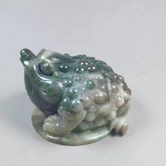独山玉三彩旺财三足金蟾