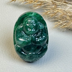 独山玉天蓝佛笑佛送福