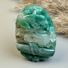 独山玉白天蓝喜上眉梢福在眼前节节高升如意平安