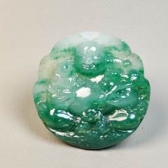 独山玉精品白天蓝童子闹佛