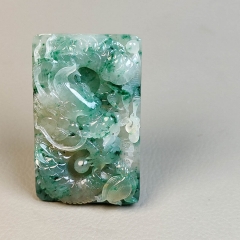 独山玉糖色白天蓝龙行天下