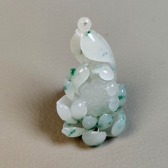独山玉点翠白天蓝荷花开了