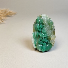 独山玉酱天蓝龙行天下龙腾四海