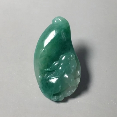天蓝独山玉生肖兔兔玉兔迎春